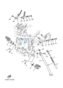 XT250 XT250N (B1UG) drawing STAND & FOOTREST