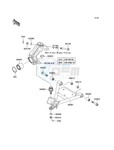 MULE_610_4X4 KAF400AEF EU drawing Suspension