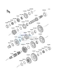 ZX 600 P [NINJA ZX-6R] (7F-8FA) P8FA drawing TRANSMISSION