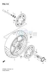 SFV650 (E3-E28) Gladius drawing FRONT WHEEL (SFV650AL1 E28)