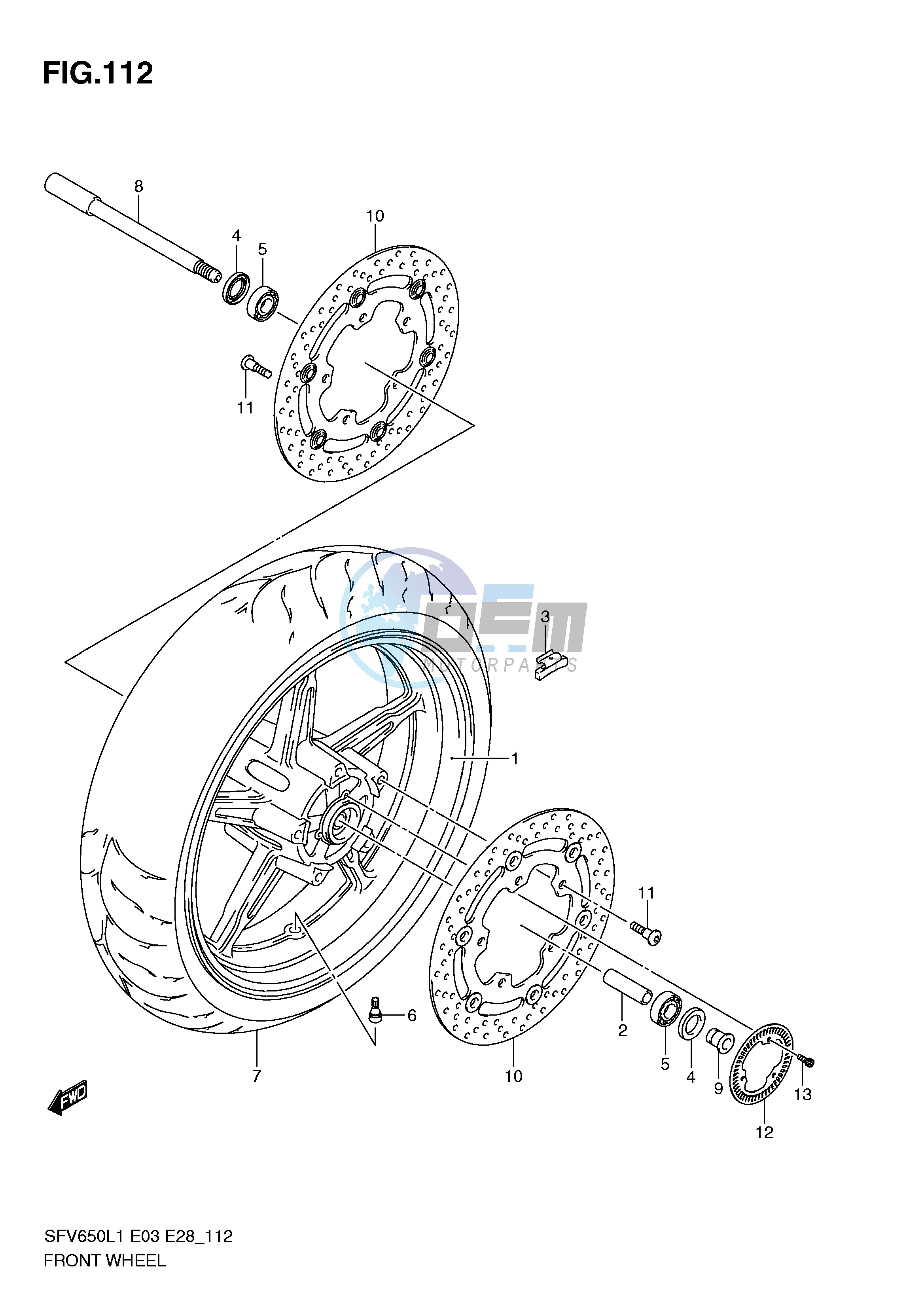 FRONT WHEEL (SFV650AL1 E28)