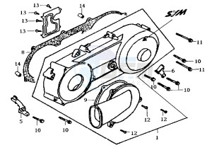 NEW DUKE - 125 cc drawing CLUTCH COVER