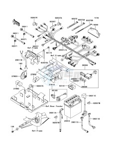 KVF650 4x4 KVF650-D1 EU GB drawing Chassis Electrical Equipment