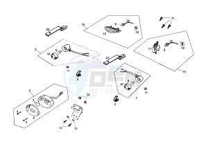 DFW QUAD - 50 cc drawing HEADLAMPS-BLINKERS