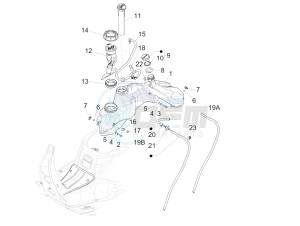 GTS 300 ie (EMEA, APAC) drawing Fuel tank