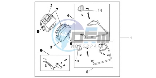 35 L PANNIER KIT GLORY RED