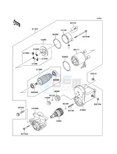 MULE 4010 DIESEL 4x4 KAF950FCF EU drawing Starter Motor