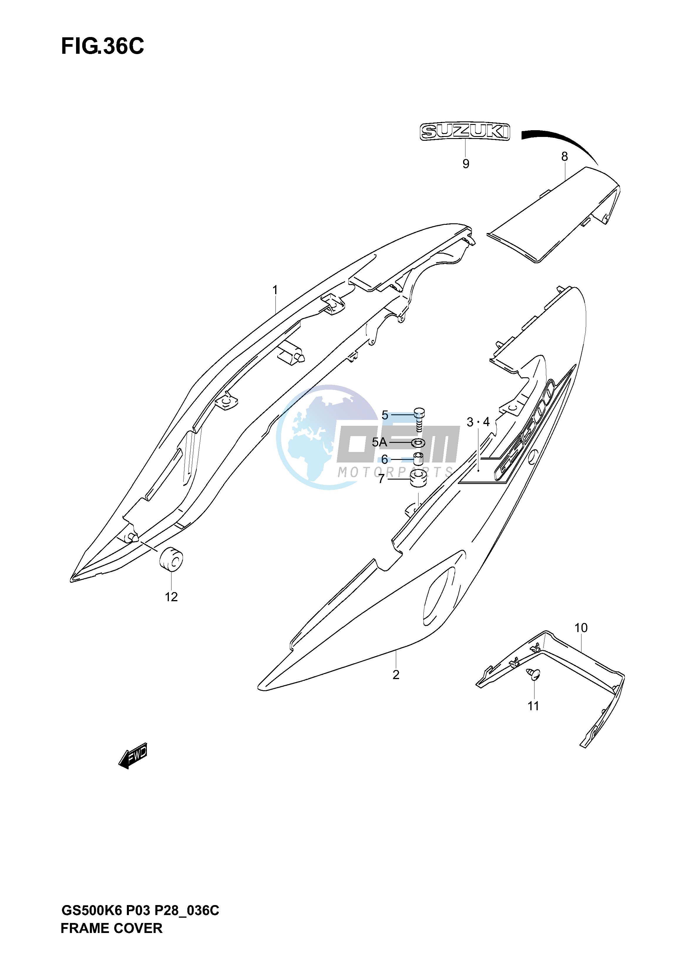 FRAME COVER (GS500K5 P28)