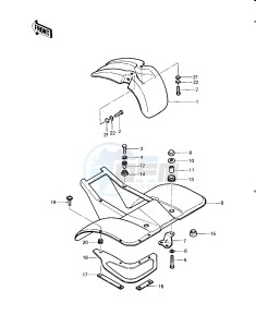 KLT 200 C [KLT200] (C1) | DIFFIRENTIAL AXLE [KLT200] drawing FENDERS -- 83 KLT200-C1- -