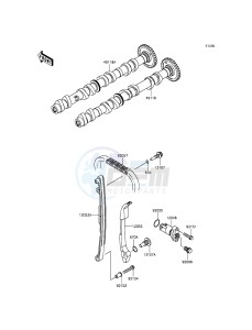 Z800 ZR800CFF UF (UK FA) XX (EU ME A(FRICA) drawing Camshaft(s)/Tensioner