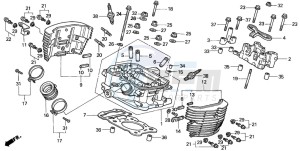 VT750C drawing CYLINDER HEAD (REAR)