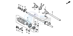 CB600F2 HORNET S drawing GEARSHIFT DRUM