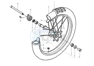 TT R 600 drawing FRONT WHEEL