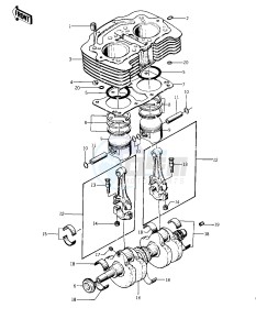 KZ 400 S [SPECIAL] (S) [SPECIAL] drawing CYLINDER_PISTONS_CRANKSHAFT -- 75 S- -