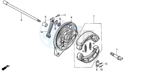 VT750CA drawing REAR BRAKE PANEL