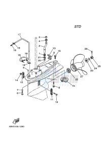 F115AETL drawing PROPELLER-HOUSING-AND-TRANSMISSION-2