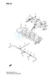 GSX-R600 (E2) drawing THROTTLE BODY HOSE JOINT