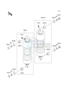 VN 1500 B [VULCAN 88 SE] (B1-B3) N6F drawing SUSPENSION_SHOCK ABSORBER