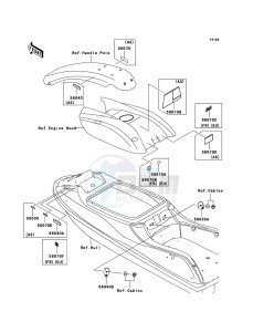 JET SKI 800 SX-R JS800A7F FR drawing Labels