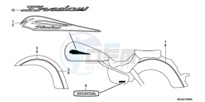 VT750C9 Australia - (U / MK) drawing EMBLEM/STRIPE (EXCEPT 2U)