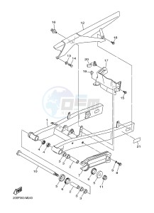 XJ6N 600 XJ6-N (NAKED) (20SR 20SU) drawing REAR ARM