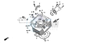 TRX200 FOURTRAX 200 drawing CYLINDER HEAD