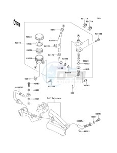 ER 650 A [ER-6N (EUROPEAN] (A6S-A8F) A6S drawing REAR MASTER CYLINDER