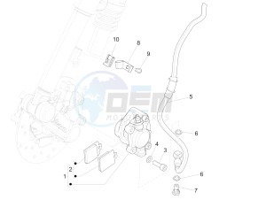 PRIMAVERA 50 4T-3V NOABS E4 (APAC) drawing Brakes pipes - Calipers