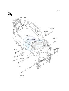 ZX 600 J [ZZR600] (J6F-J8F) J8F drawing ENGINE MOUNT