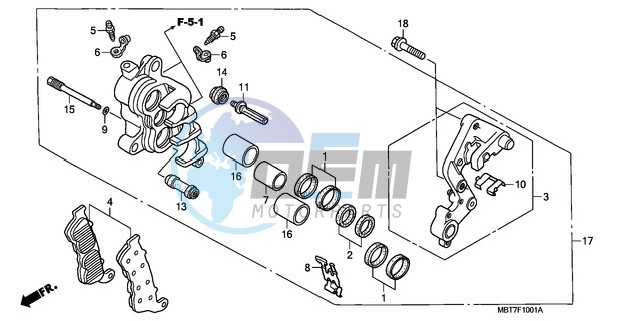 FRONT BRAKE CALIPER (R.) (XL1000VA)