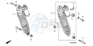 CB1300A9 UK - (E / ABS MKH MME TWO) drawing REAR CUSHION