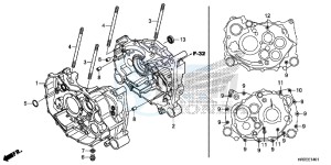 TRX420TM1F TRX420 Europe Direct - (ED) drawing CRANKCASE (TRX420FE1/FM1/FM2/TE1/TM1)