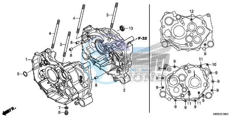 CRANKCASE (TRX420FE1/FM1/FM2/TE1/TM1)