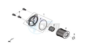 MAXSYM 600I drawing OIL FILTER COVER