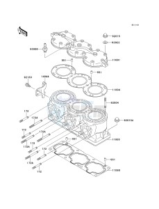 JT 1100 A [1100 STX] (A1) [1100 STX] drawing CYLINDER HEAD_CYLINDER