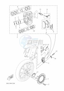 YZF125-A YZF-R125 (B5G1) drawing FRONT BRAKE CALIPER