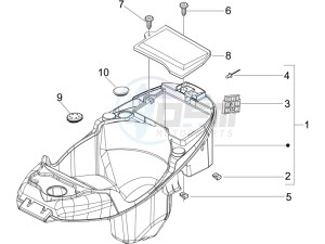 Liberty 50 2t Sport drawing Helmet box - Undersaddle