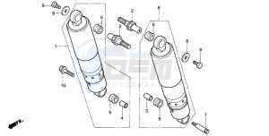 VT1100C drawing REAR CUSHION