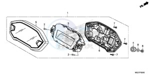 CB500XAF CB500X UK - (E) drawing METER