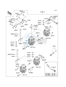 ZX 900 E [NINJA ZX-9R] (E1-E2) [NINJA ZX-9R] drawing CARBURETOR