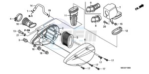 VT750CA9 KO / MK ST drawing AIR CLEANER