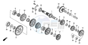 TRX300FW FOURTRAX 300 4X4 drawing TRANSMISSION