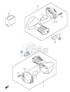 GSX-R600 (E2) drawing TURN SIGNAL LAMP (MODEL K2 K3)