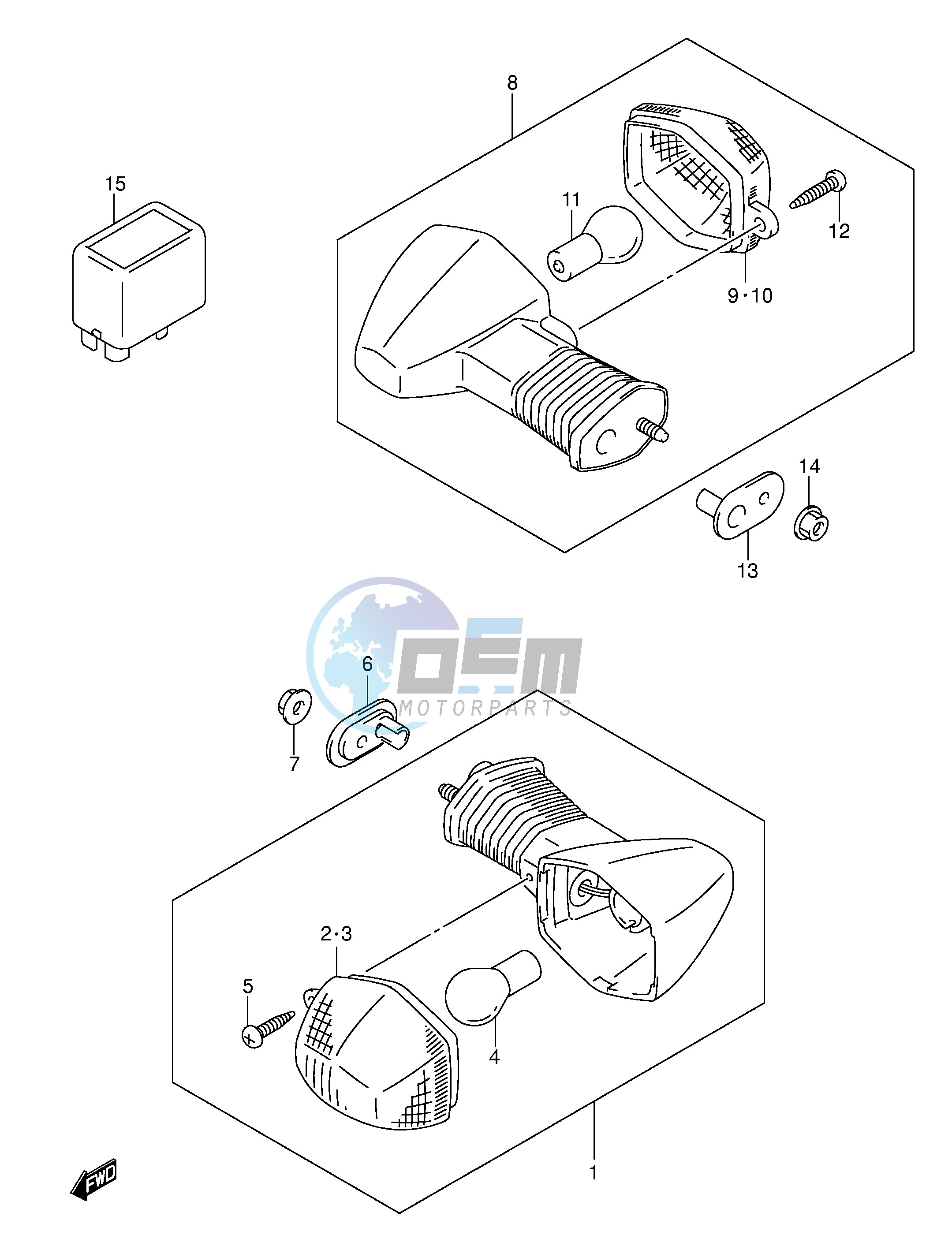 TURN SIGNAL LAMP (MODEL K2 K3)