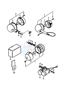 A100 (K-L-M-N-4) drawing TURN SIGNAL LAMP