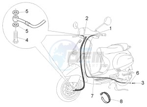 LX 125 drawing Transmissions-brake piping