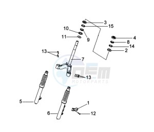 VS125S drawing FRONT FORK/ STEERING HEAD BEARING