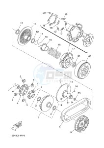 YP400R X-MAX 400 X-MAX (1SDB 1SDB 1SDB) drawing CLUTCH