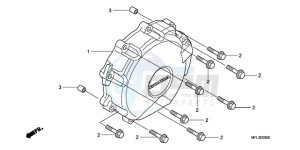 CBR1000RR9 France - (F / MK) drawing A.C. GENERATOR COVER (CBR 1000RR)