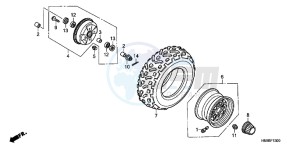 TRX250TMB drawing FRONT WHEEL